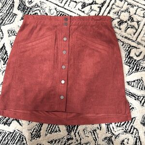 Mini skirt suede material